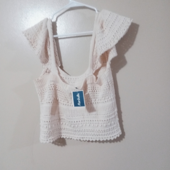 Sincerely Jules White Cropped Ruffled Blouse - Picture 3 of 4